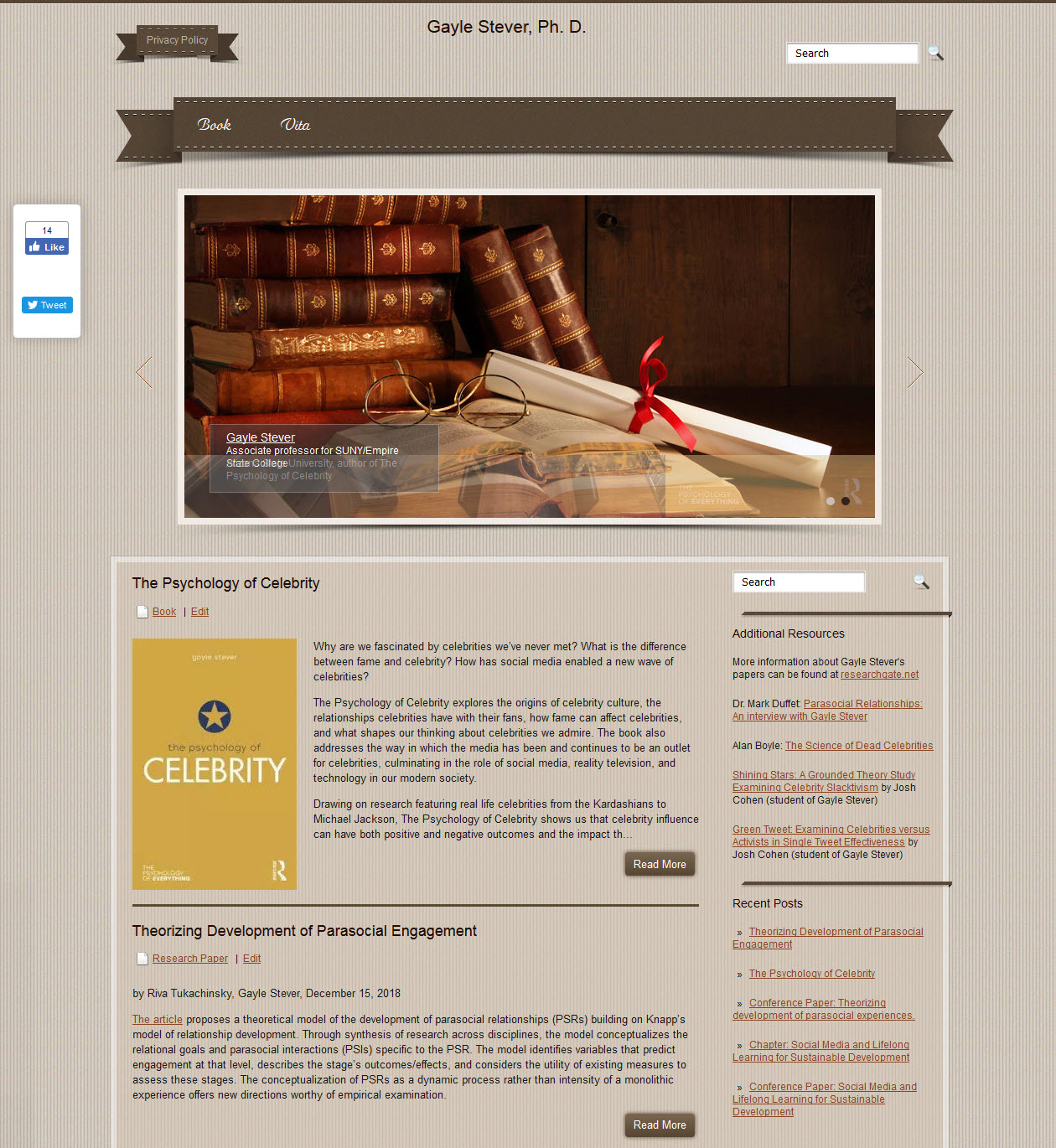 Gayle Stever site image